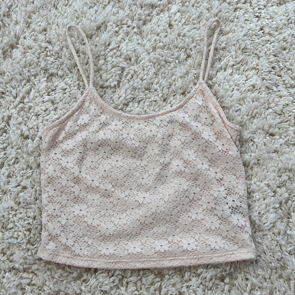 Lace tank top crop top